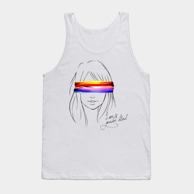 Love Is Gender Blind Tank Top by BadCatDesigns